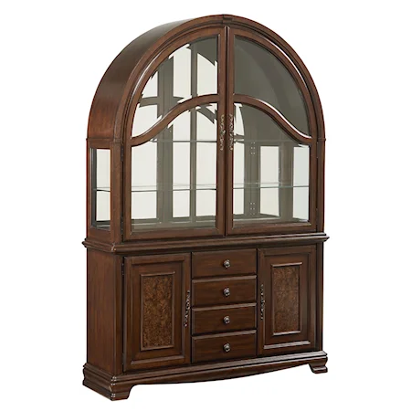 Lighted Traditional Buffet and Hutch